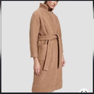 Ganni Brown Boucle Coat